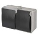 Розетка EMOS 16A 250V IP44 подвійна (A1396.2)
