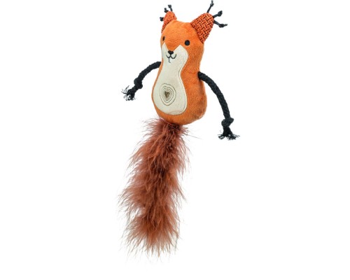 Іграшка для котів Trixie Білка з пір'ям і котячою м'ятою 24 см (4011905456812)