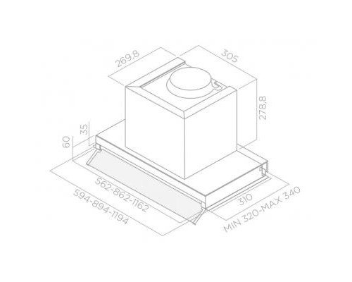 Витяжка кухонна Elica BOX IN IX/A/90