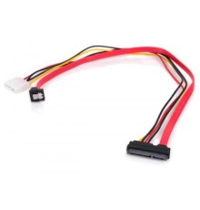 Кабель для передачі даних SATA +power 0.45m Vinga (SATAPW01)
