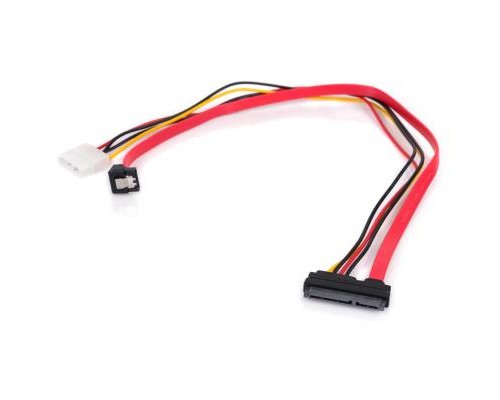 Кабель для передачі даних SATA +power 0.45m Vinga (SATAPW01)
