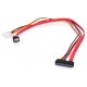 Кабель для передачі даних SATA +power 0.45m Vinga (SATAPW01)