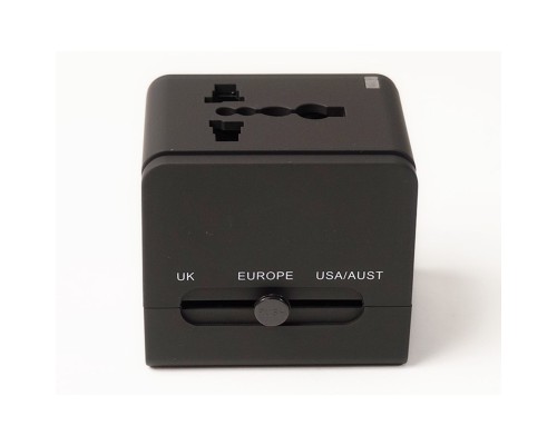 Зарядний пристрій PowerPlant Международный адаптер 220В + 2*USB max2.1A (DV00DV5067)