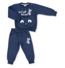 Набір дитячого одягу Breeze з котиком на кишені (9701-80B-blue)