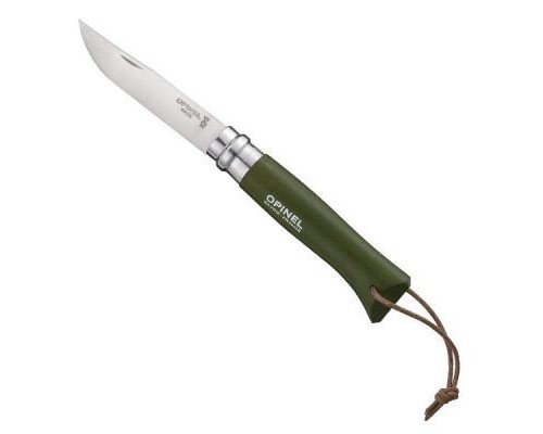 Ніж Opinel №8 Inox VRI Trekking зеленый, без упаковки (001703)