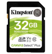 Карта пам'яті Kingston 32GB SDXC class 10 UHS-I U3 Canvas Select Plus (SDS2/32GB)