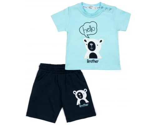 Набір дитячого одягу Breeze HELLO BROTHER (14307-80B-blue)