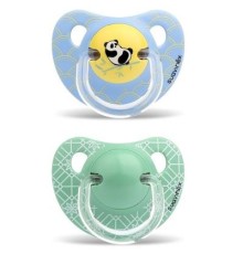 Пустушка Suavinex Історії панди 18+ міс 2 шт блакитний (303889)