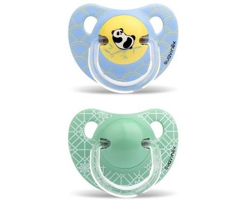 Пустушка Suavinex Історії панди 18+ міс 2 шт блакитний (303889)