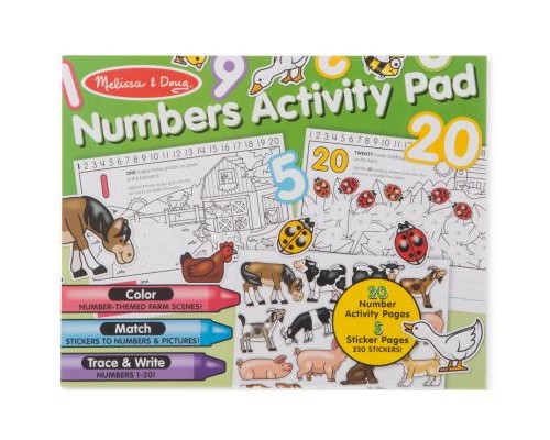 Набір для творчості Melissa&Doug Альбом розмальовок / наліпок Цифри (MD8566)