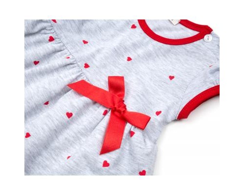 Плаття дитяче Breeze з сердечками (15643-92G-gray)