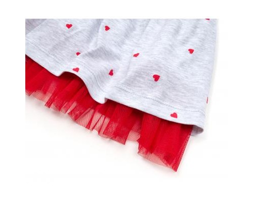 Плаття дитяче Breeze з сердечками (15643-92G-gray)