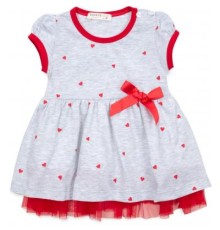 Плаття дитяче Breeze з сердечками (15643-92G-gray)