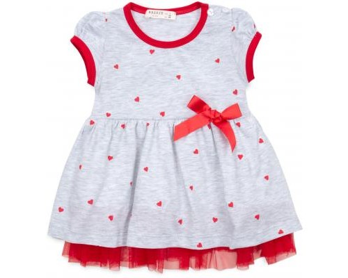 Плаття дитяче Breeze з сердечками (15643-92G-gray)