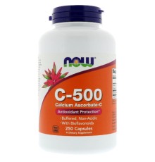 Вітамін Now Foods Аскорбат кальцію C-500, Calcium Ascorbate Capsules, 250 капс (NOW-00677)
