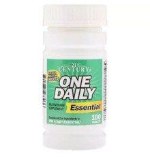 Мультивітамін 21st Century Щоденні мультивітаміни, One Daily, Essential, 100 таблеток (CEN-27303)
