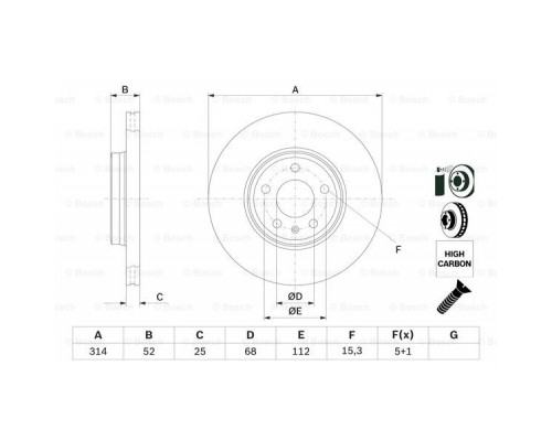 Гальмівний диск Bosch 0 986 479 467