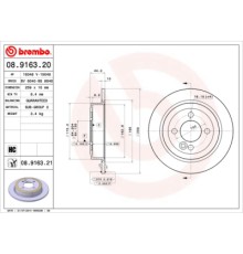 Гальмівний диск Brembo 08.9163.21