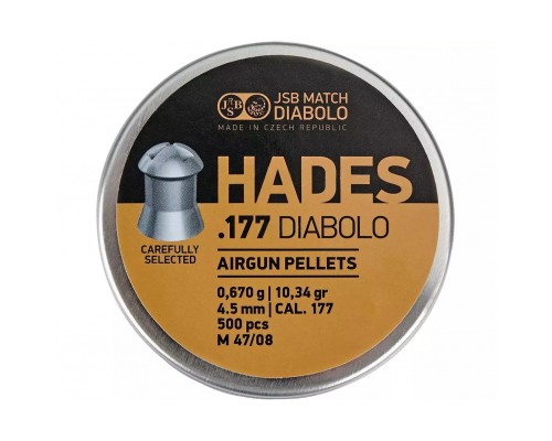 Пульки JSB Diabolo Hades 4,5 мм, 0.670 г, 500 шт/уп (546292-500)