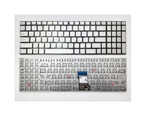 Клавіатура ноутбука ASUS UX501V серебр под подсв RU (A46154)