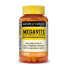 Мультивітамін Mason Natural Мультивітаміни з фруктами і овочами, Megavite With Fruits & (MAV16275)