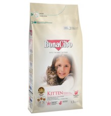 Сухий корм для кішок BonaCibo Kitten з м'ясом курки, анчоусами та рисом 1.5 кг (BC406083)