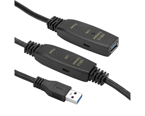 Адаптер USB 3.0 AM - AF, 10 m, active PowerPlant (CA912858) Адаптер USB 3.0 AM - AF, 10 m, active PowerPlant (CA912858)