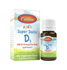Вітамін Carlson Вітамін D3 для Дітей у Краплях, 400 МО, Kid's Super Daily D3 (CL01260)