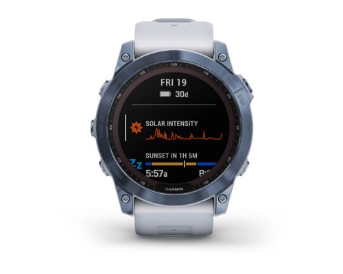 Смарт-годинник Garmin fenix 7X Sapph Sol Mineral Blue, GPS (010-02541-15)