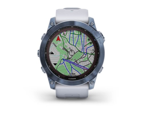Смарт-годинник Garmin fenix 7X Sapph Sol Mineral Blue, GPS (010-02541-15)