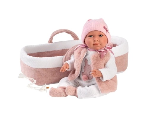 Лялька Llorens Mimi Lloron Capazo Rosa, 40 см (74012)