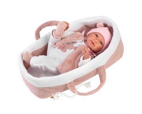 Лялька Llorens Mimi Lloron Capazo Rosa, 40 см (74012)