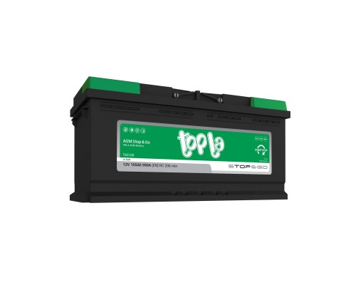 Акумулятор автомобільний Topla 105 Ah/12V AGM Euro (114 105)