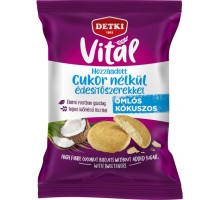 Дитяче печиво Detki Vital з високим вмістом клітковини зі смаком кокосу 180 г (5997380360341)
