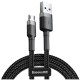 Дата кабель USB 2.0 AM to Micro 5P 0.5m Cafule 2.4A Black-Grey Baseus (CAMKLF-AG1)