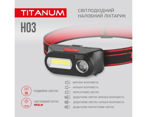 Ліхтар TITANUM 180Lm 6500K (TLF-H03)