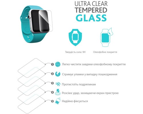 Скло захисне Piko Full Glue Apple Watch 38 mm (1283126487620)