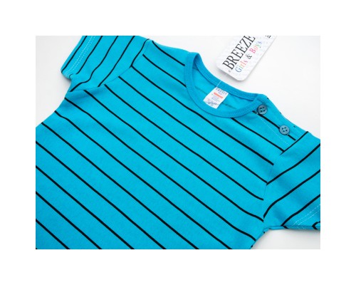 Футболка дитяча Breeze у смужку (791-80-blue)