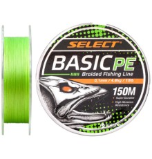 Шнур Select Basic PE 150m Light Green 0.10mm 10lb/4.8kg (1870.18.12)