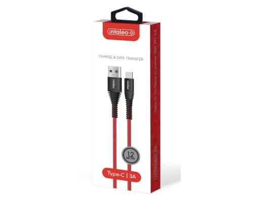 Дата кабель USB 2.0 AM to Type-C 1.2m CBRNYT1 Red Intaleo (1283126559464)