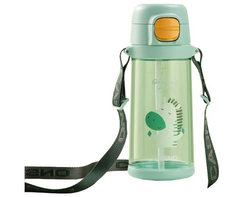 Пляшка для води Casno 690 мл KXN-1219 Зелена Зебра з соломинкою (KXN-1219_Green)