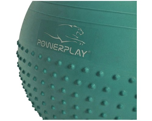 М'яч для фітнесу PowerPlay 4003 65см Зелений + помпа (PP_4003_65_Green)