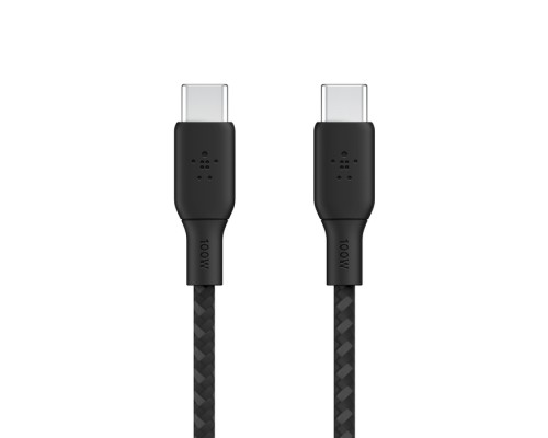 Дата кабель USB-C to USB-C 3.0m 100W black Belkin (CAB014BT3MBK)