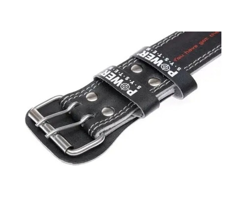 Атлетичний пояс Power System PS-3250 Power Basic шкіряний Black M (PS-3250_M_Black)