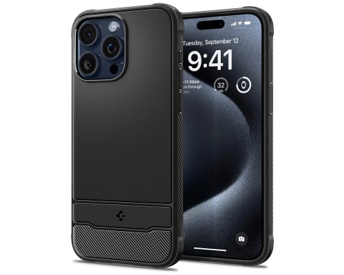 Чохол до мобільного телефона Spigen Apple iPhone 15 Pro Rugged Armor MagFit Matte Black (ACS06703)