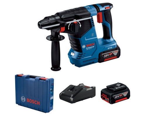 Перфоратор Bosch GBH 187-LI Professional 2*18 В 5 Аг, SDS-Plus, 2.4 Дж, 980 об/х (0.611.923.021)