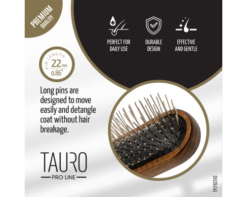 Гребінець для тварин Tauro Pro Line для собак з довгою шерстю 4х6х1.5 см (TPLY63243) Гребінець для тварин Tauro Pro Line для собак з довгою шерстю 4х6х1.5 см (TPLY63243)
