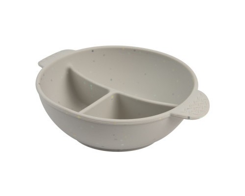 Тарілка дитяча Canpol babies DOTS силіконова на присосці з секціями, сіра (51/403_grey) Тарілка дитяча Canpol babies DOTS силіконова на присосці з секціями, сіра (51/403_grey)