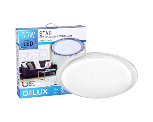 Світильник Delux LCS-002 Star_60W 3000/6000K+пульт (90021357)