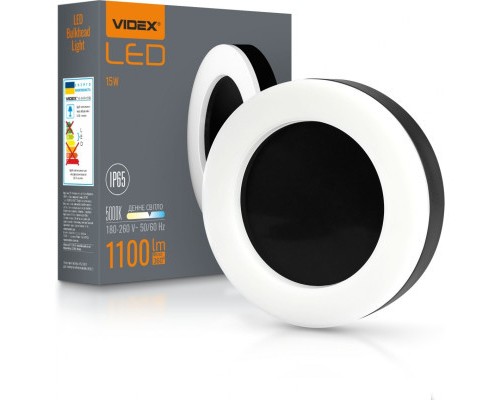 Світильник Videx ART IP65  15W 5000K Black (VL-BHFR-155B)